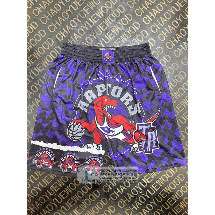 Pantalone Toronto Raptors Mitchell & Ness Negro Violeta